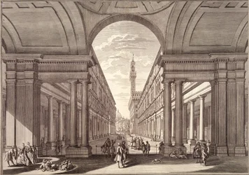 Ansicht der Uffizien, Florenz